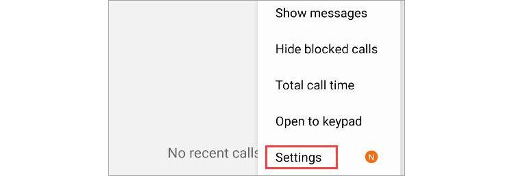Select Settings from the menu.