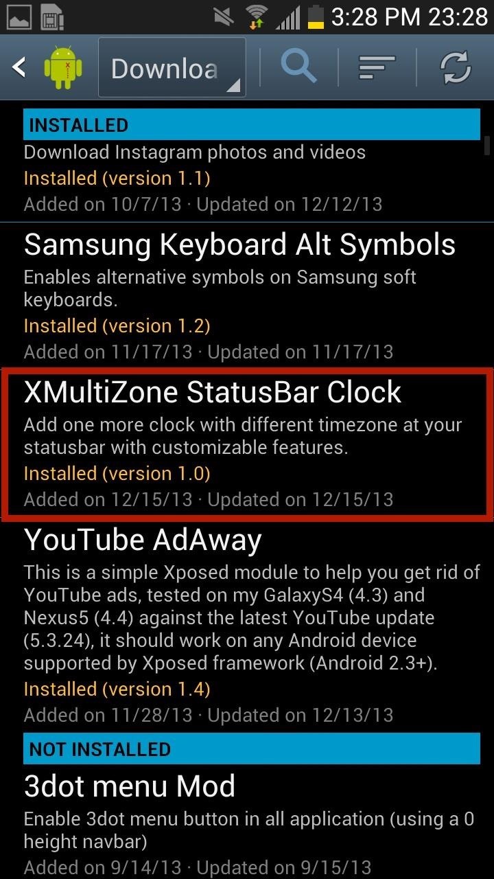 How to Add a Second Status Bar Clock on Your Samsung Galaxy Note 2 for Different Time Zones