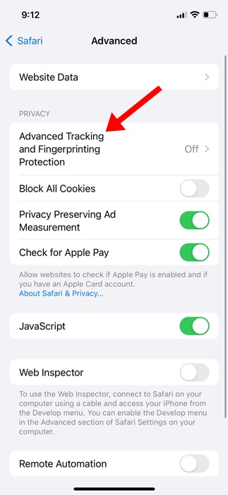 Advanced Tracking and Fingerprint Protection