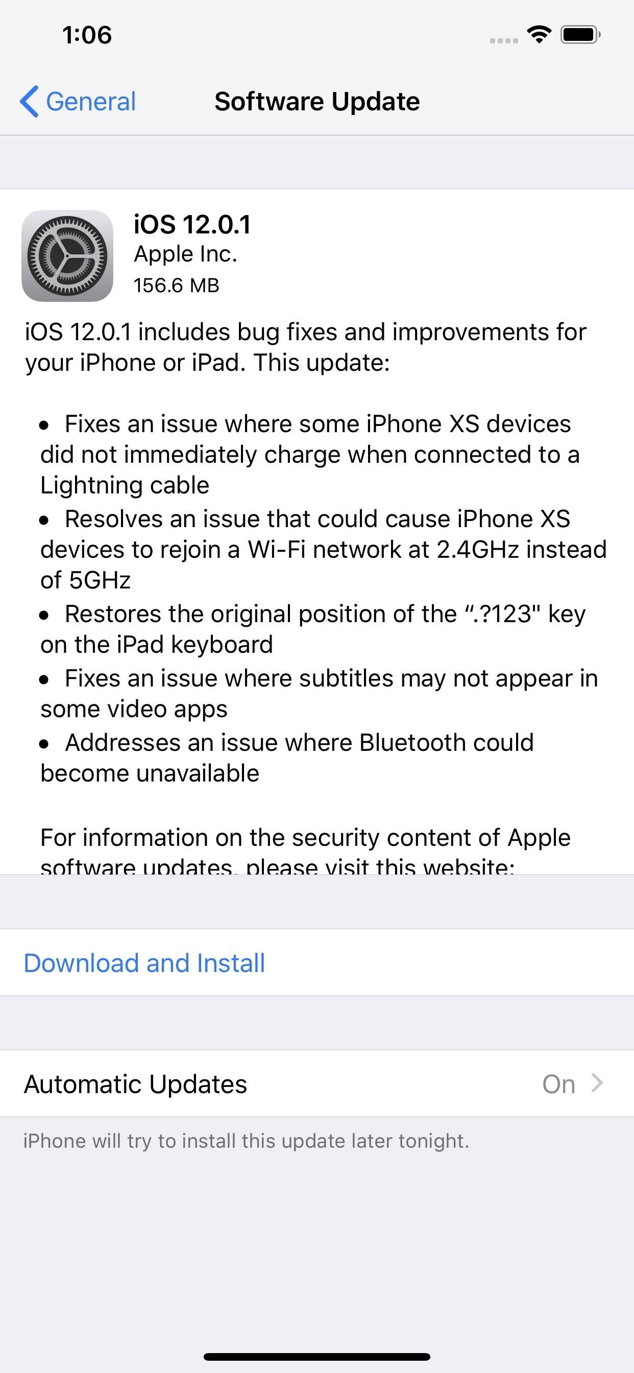 apple-releases-ios-12-0-1-address-wi-fi-charging-issues-iphones-w1456 Apple Releases iOS 12.0.1 to Address Wi-Fi & Charging Issues on iPhones