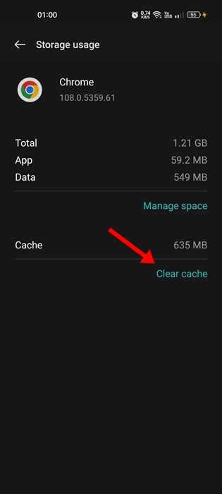 chrome-5-1 Clear Cache