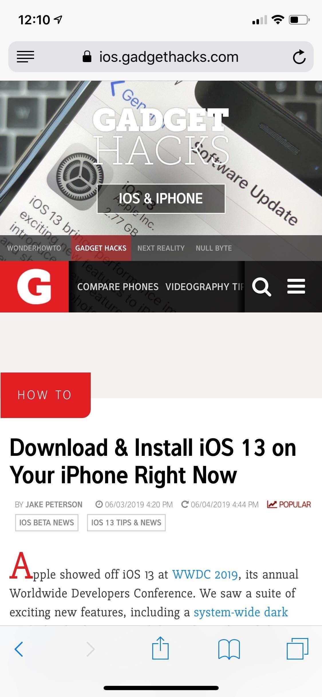 Force Safari to Automatically Show Reader View for Specific Websites on Your iPhone