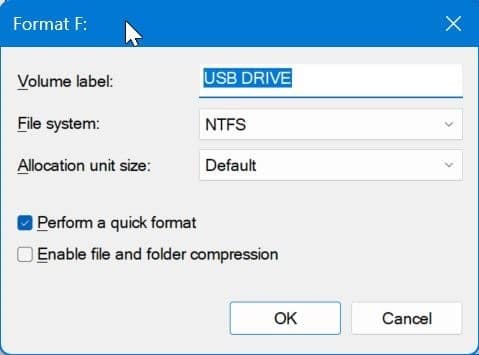 Format USB drives in Windows pic7