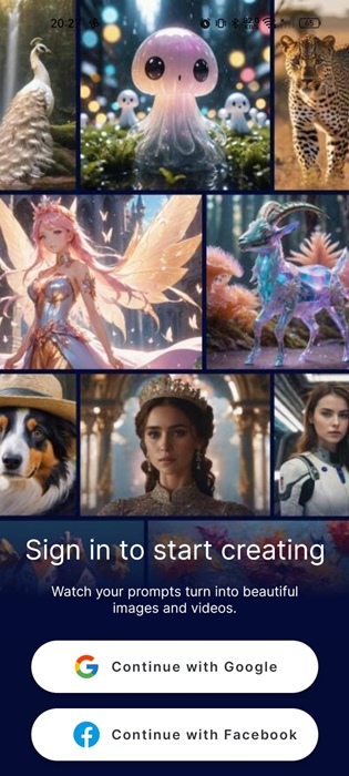create an account