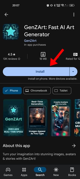 GenZArt app