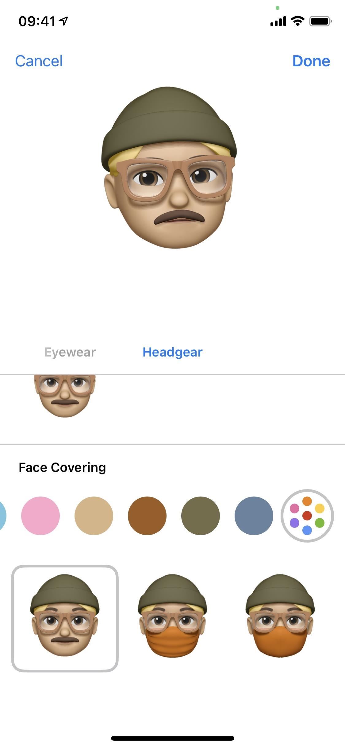 ios-14-lets-your-memoji-wear-surgical-masks-cloth-face-coverings-any-color-w1456-13 iOS 14 Lets Your Memoji Wear Surgical Masks & Cloth Face Coverings of Any Color