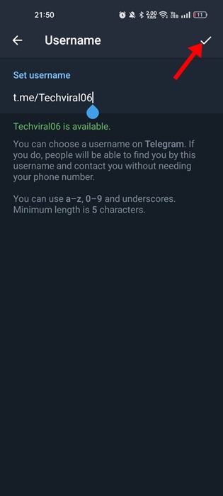 checkmark
