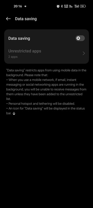 telegram-16-1 toggle off the feature