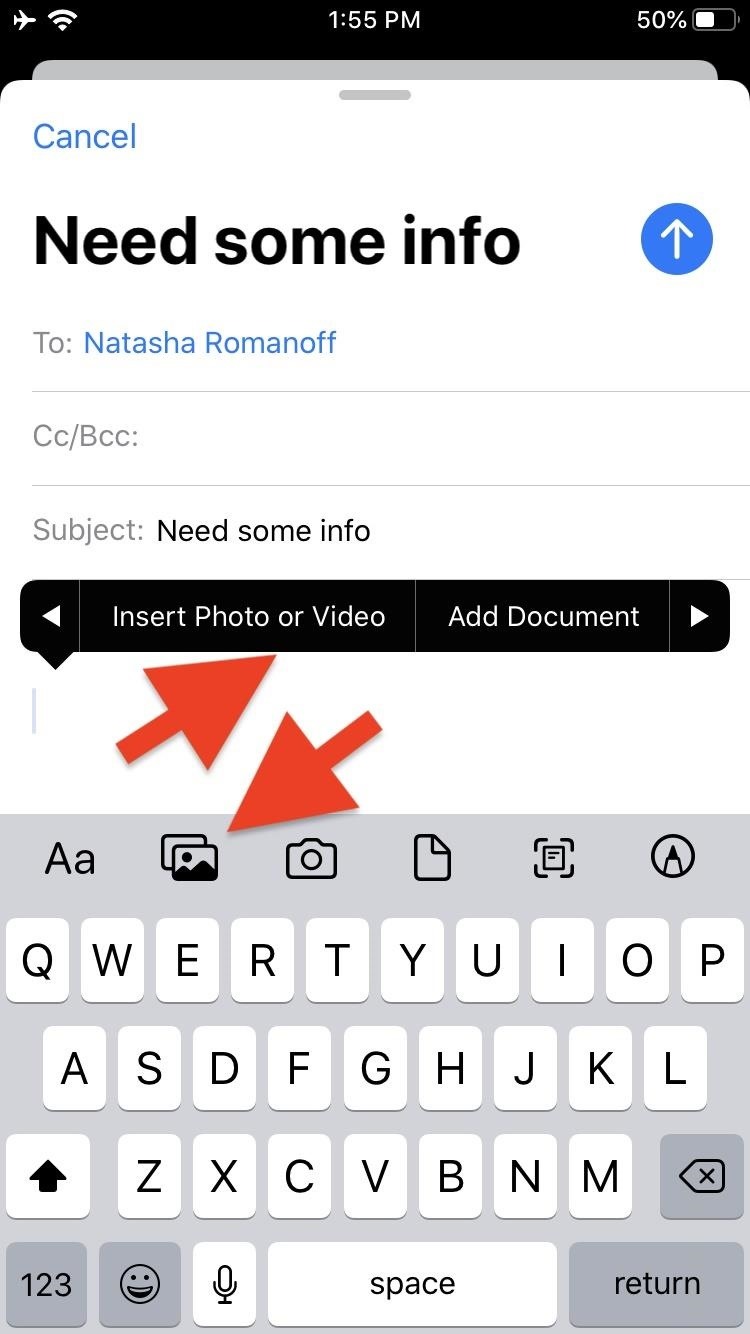 use-mails-new-formatting-attachments-toolbar-ios-13-for-rich-text-document-scanning-more-w1456-4 How to Use Mail's New Formatting & Attachments Toolbar in iOS 13 for Rich Text, Document Scanning & More