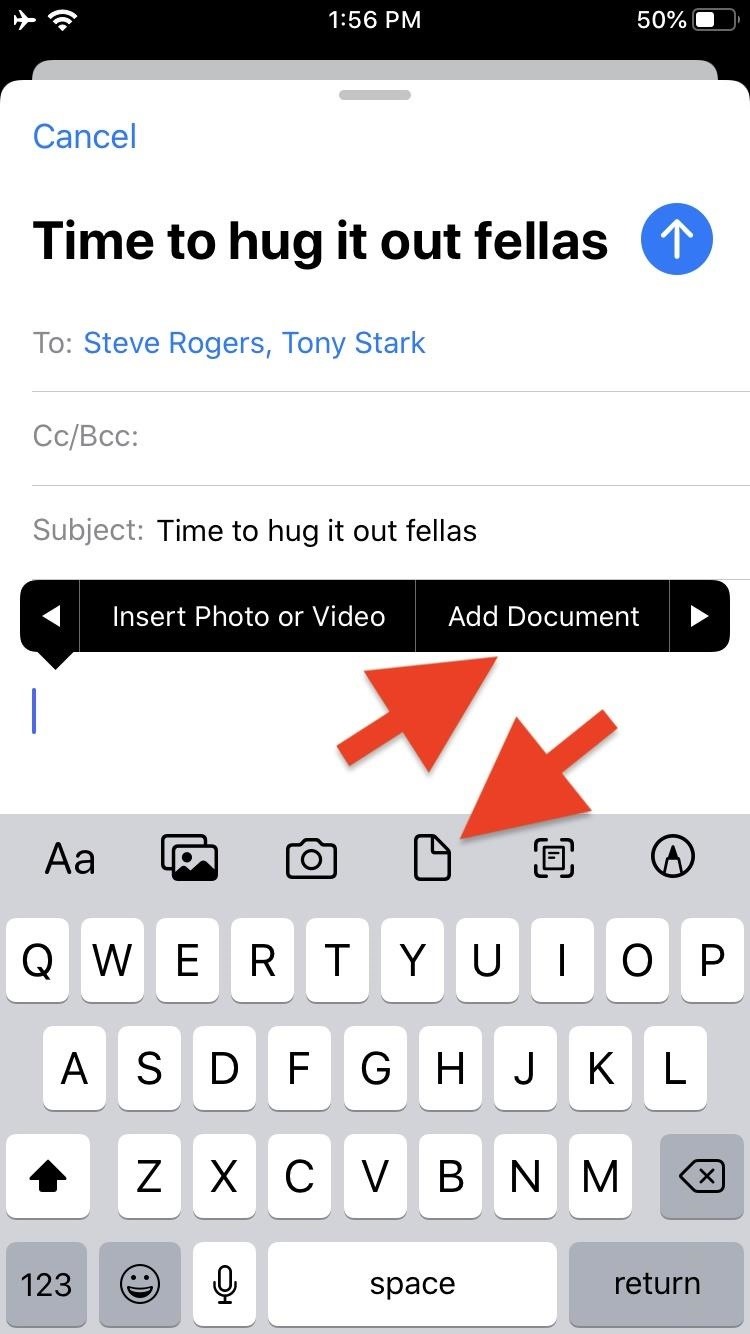 use-mails-new-formatting-attachments-toolbar-ios-13-for-rich-text-document-scanning-more-w1456-8 How to Use Mail's New Formatting & Attachments Toolbar in iOS 13 for Rich Text, Document Scanning & More