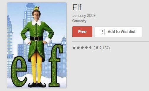 will-ferrells-elf-movie-free-google-play-limited-time-only-w1456 Will Ferrell's "Elf" Movie Free on Google Play (Limited Time Only)