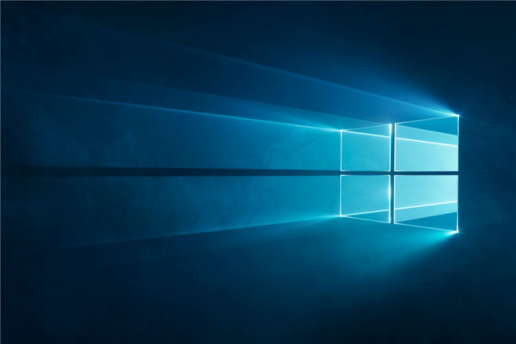 The Windows 10 desktop background.