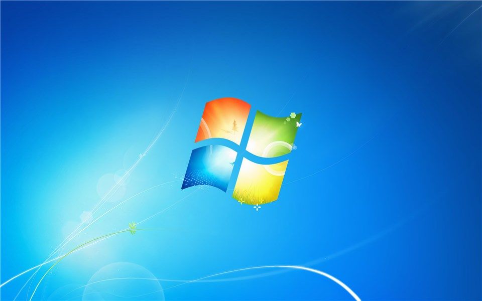 The Windows 7 desktop background.