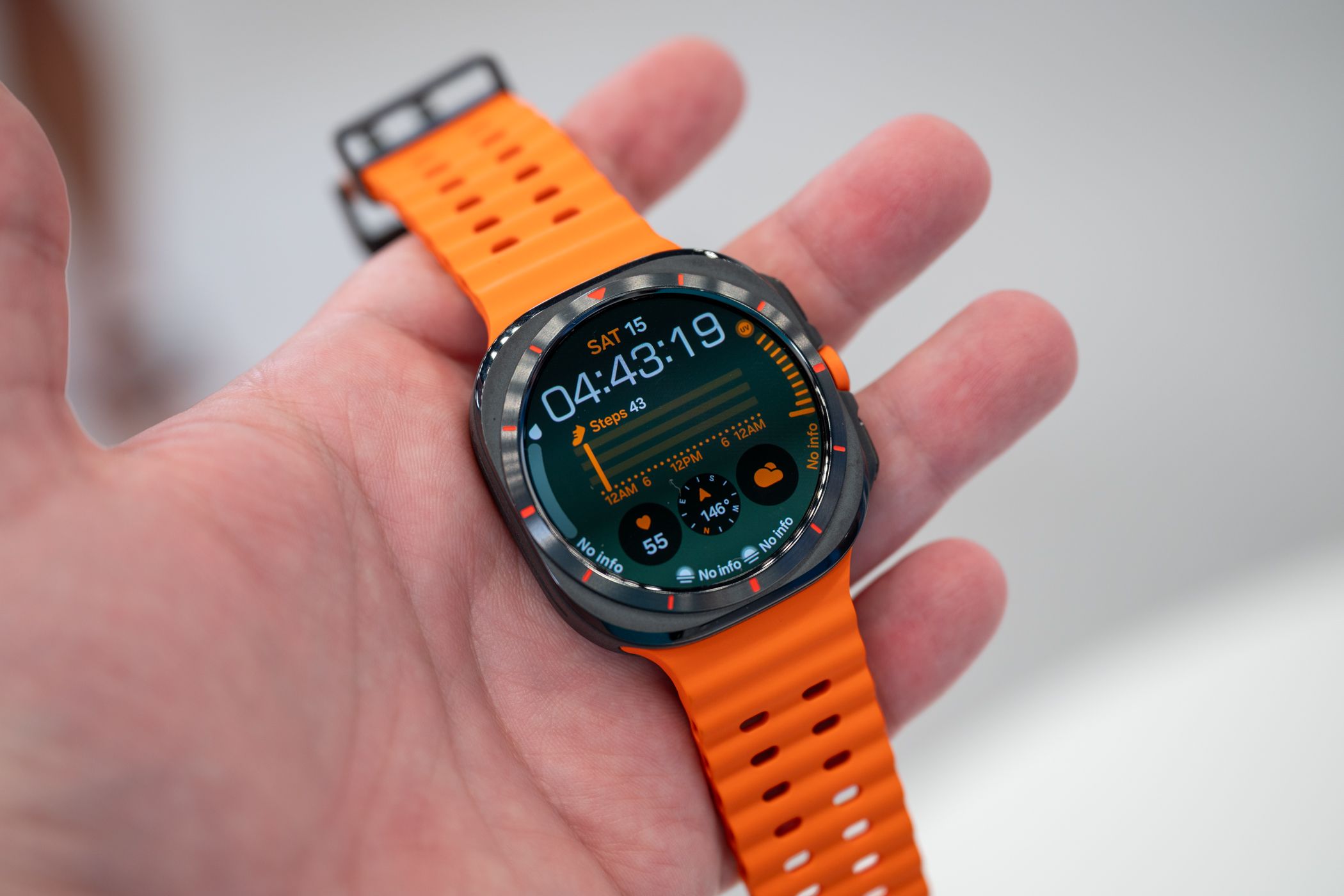 Person holding the Galaxy Watch Ultra