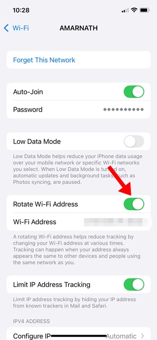 Rotate WiFi address