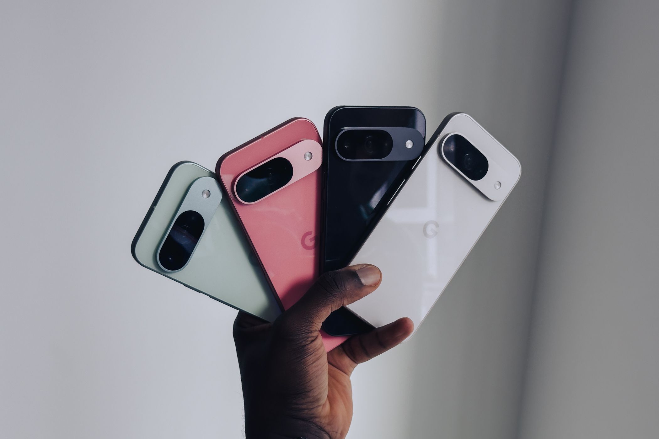 Pixel 9 colors in-hand