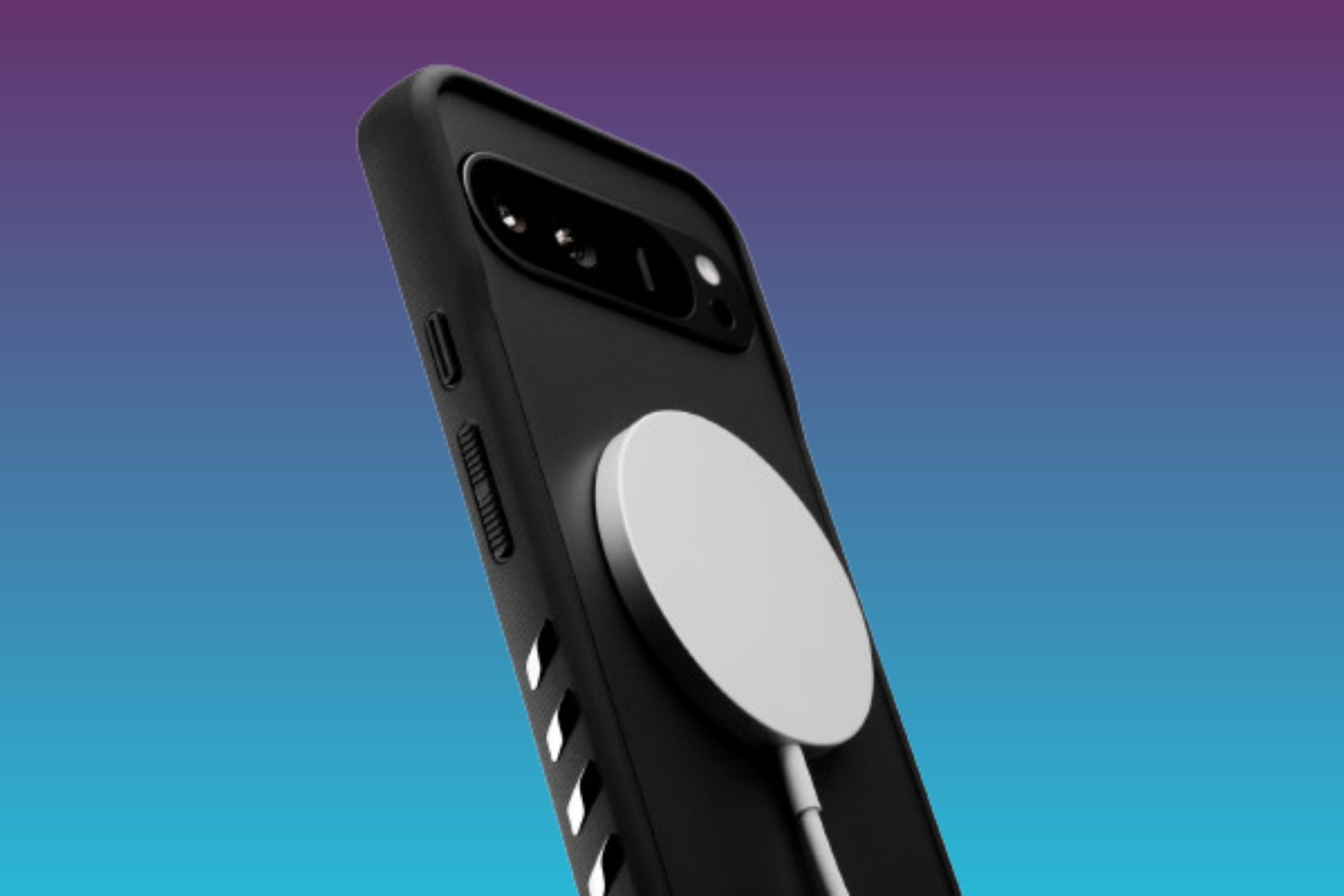 dBrand Pixel 9 Grip Case on a gradient background