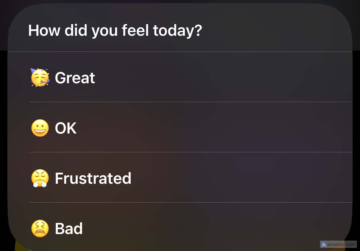 Reflect on the Day in Shortcuts.