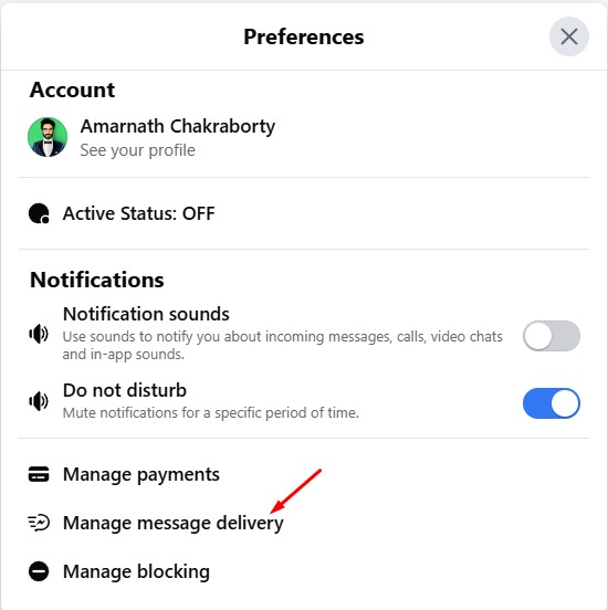 Manage message delivery