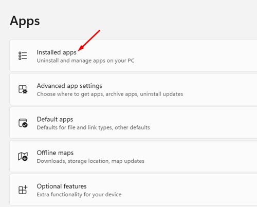 Installed Apps