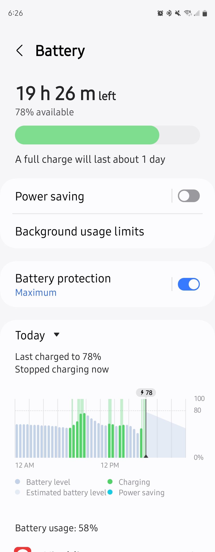 1000091129 Battery settings and information on a Galaxy Z Fold 5