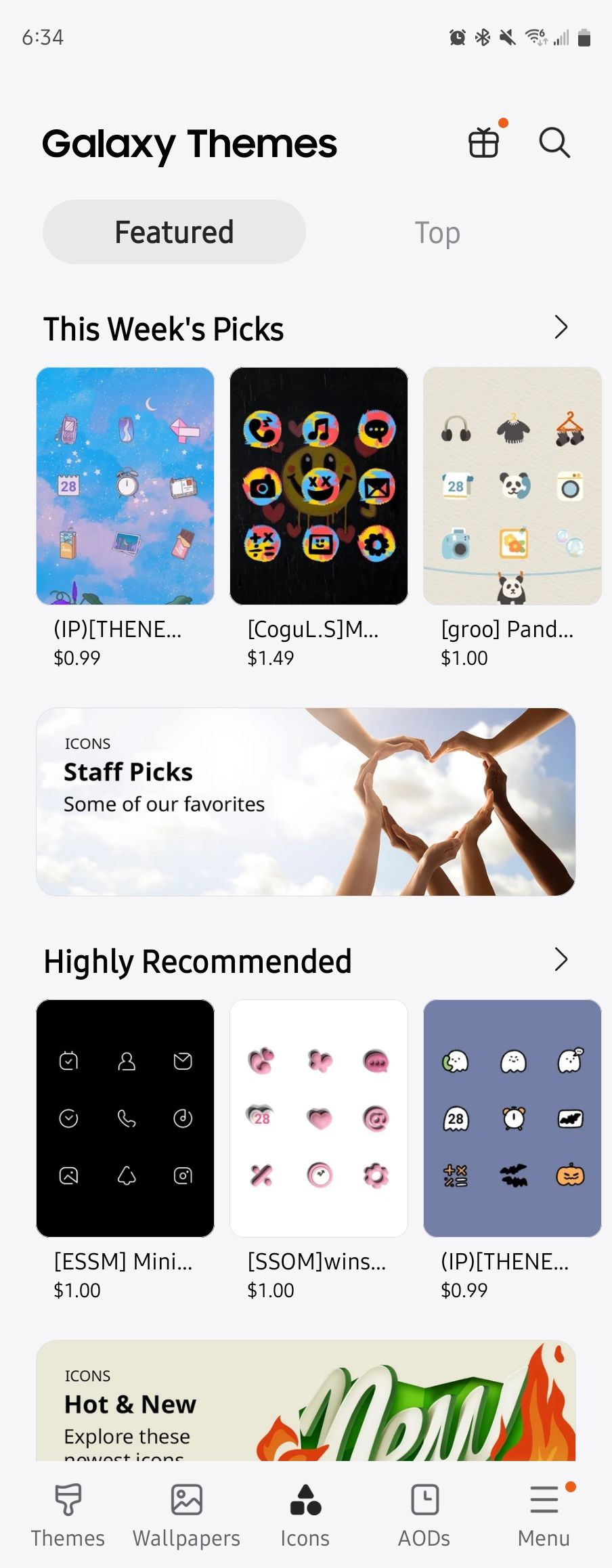 1000091131 Galaxy icon themes on a Galaxy Z Fold 5