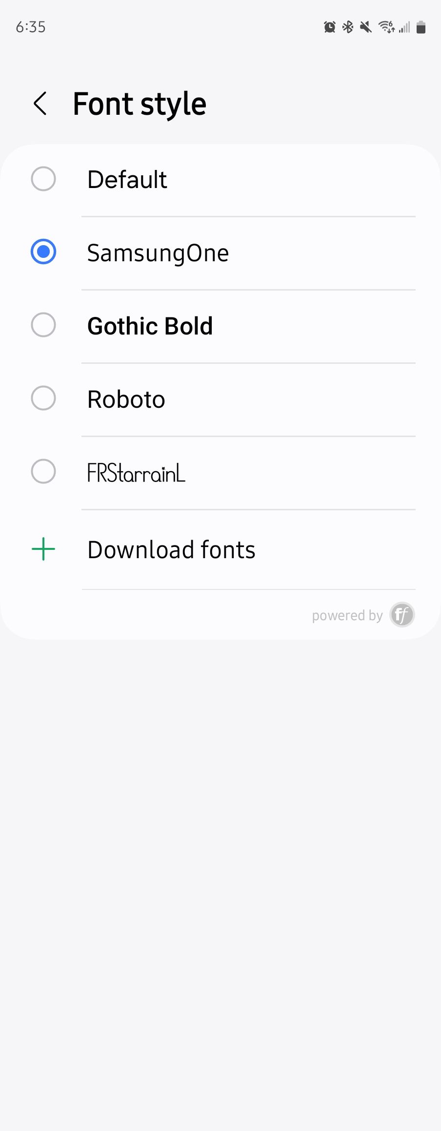 1000091132 Font styles on a Galaxy Z Fold 5