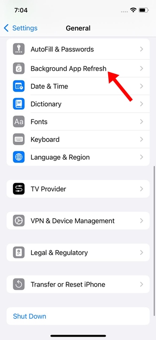 Background App Refresh