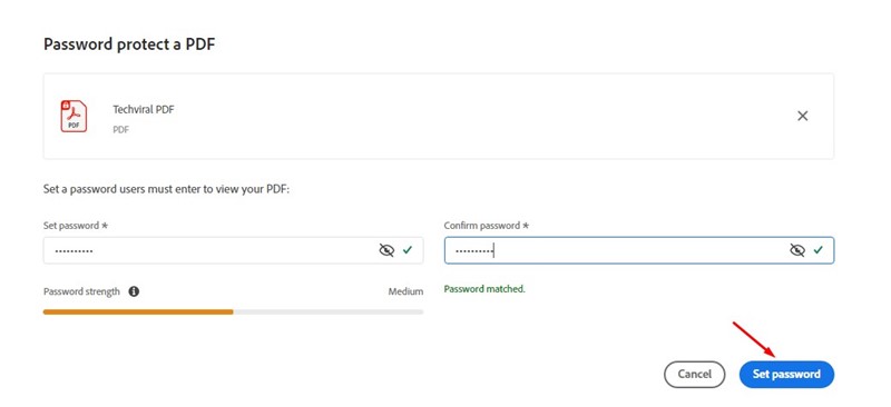Password protect a PDF