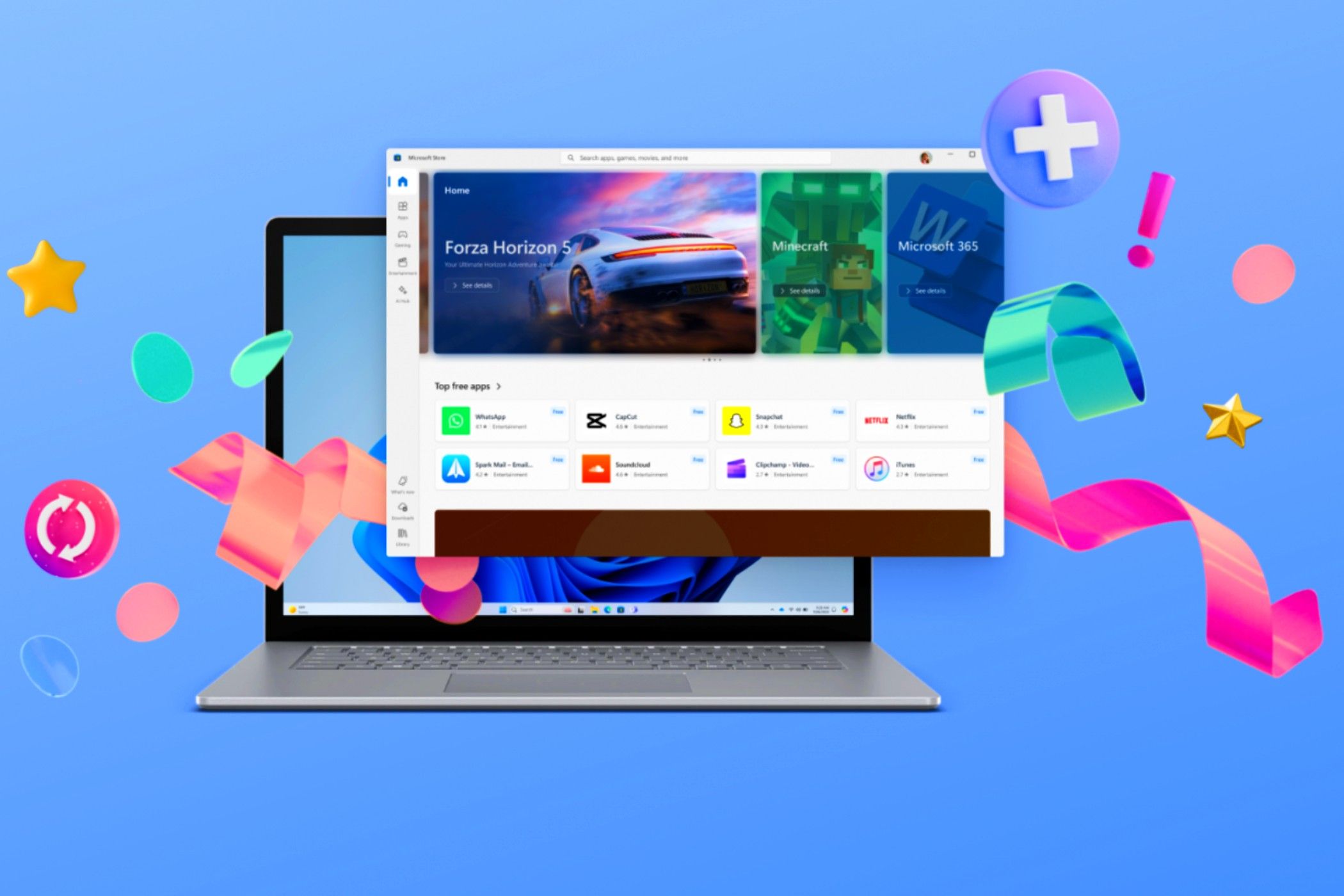 Windows Microsoft Store New Store Page in front of computer