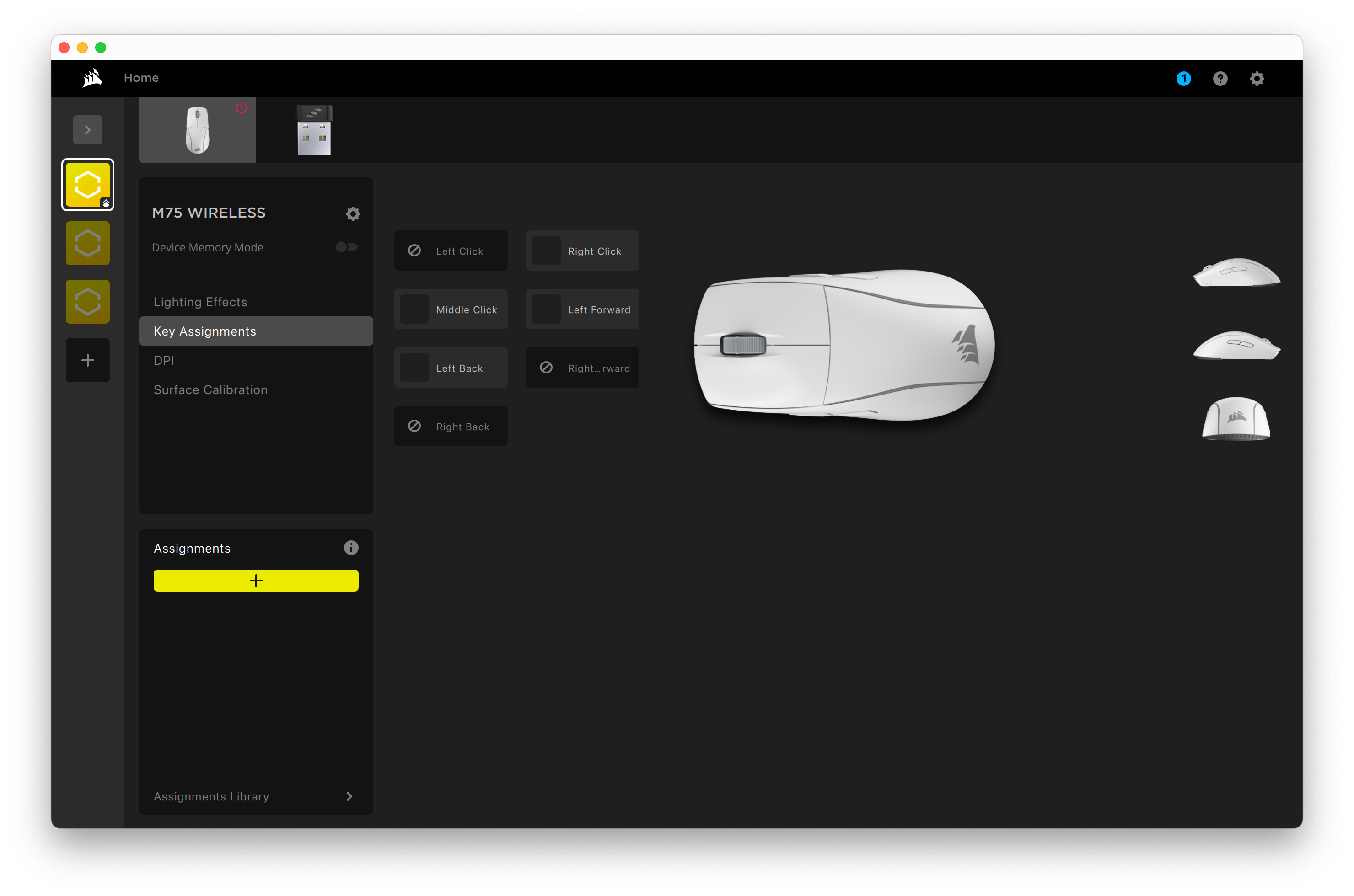 screenshot-2025-01-02-at-10-09-46-am Customizing the M75 mouse's button assignments in the iCue app.