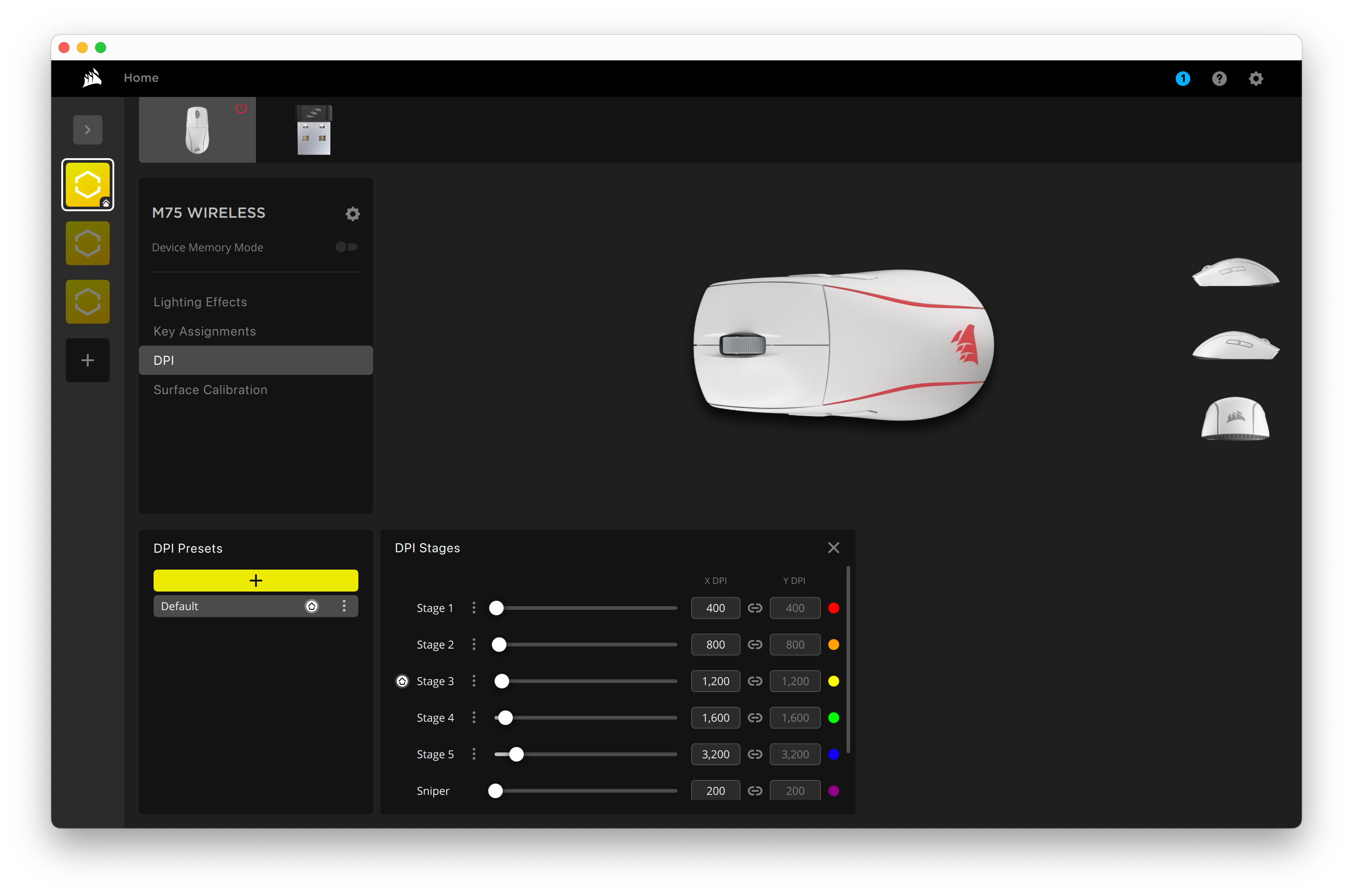 screenshot-2025-01-02-at-10-09-50-am Customizing the M75 mouse's DPI settings in the iCUE app.