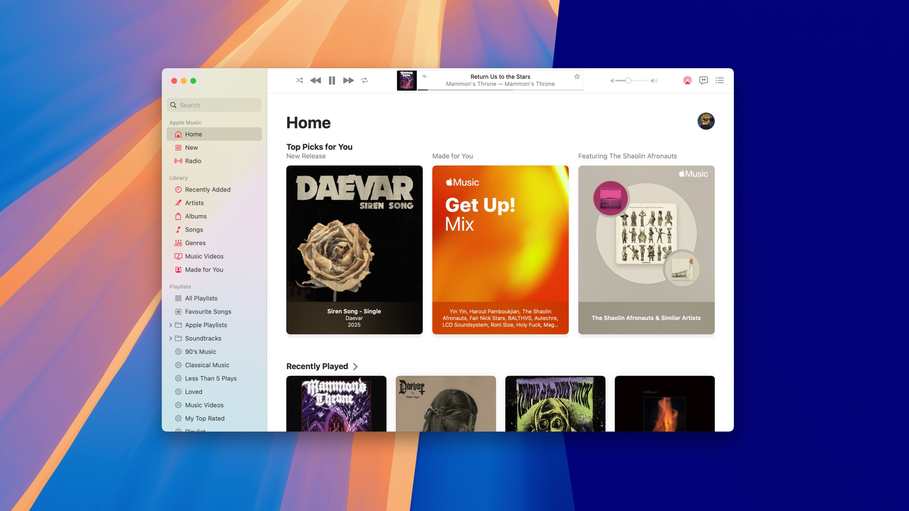 Apple Music on macOS Sequoia.