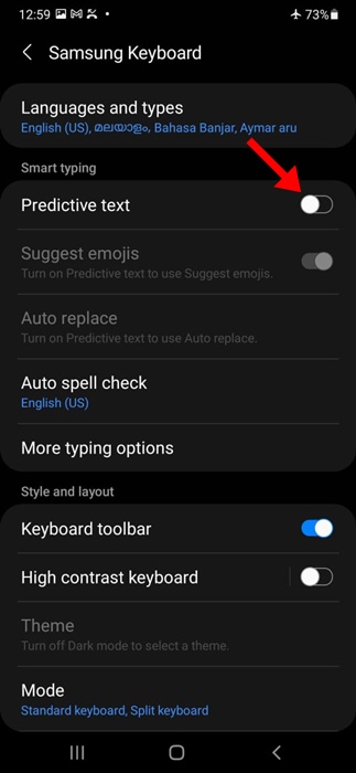 Predictive text