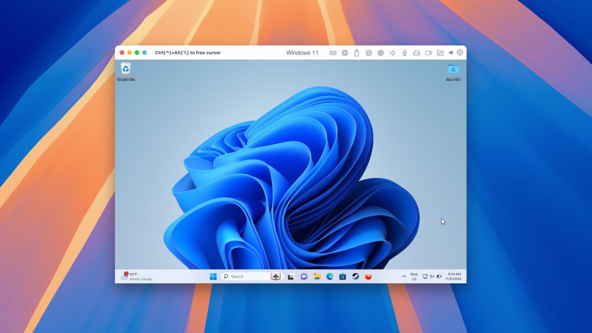 Windows 11 running on a MacBook Pro.