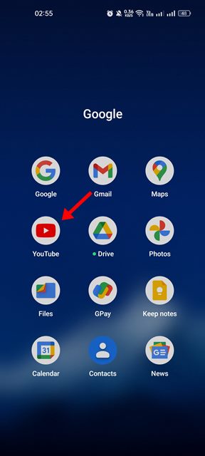 YouTube app