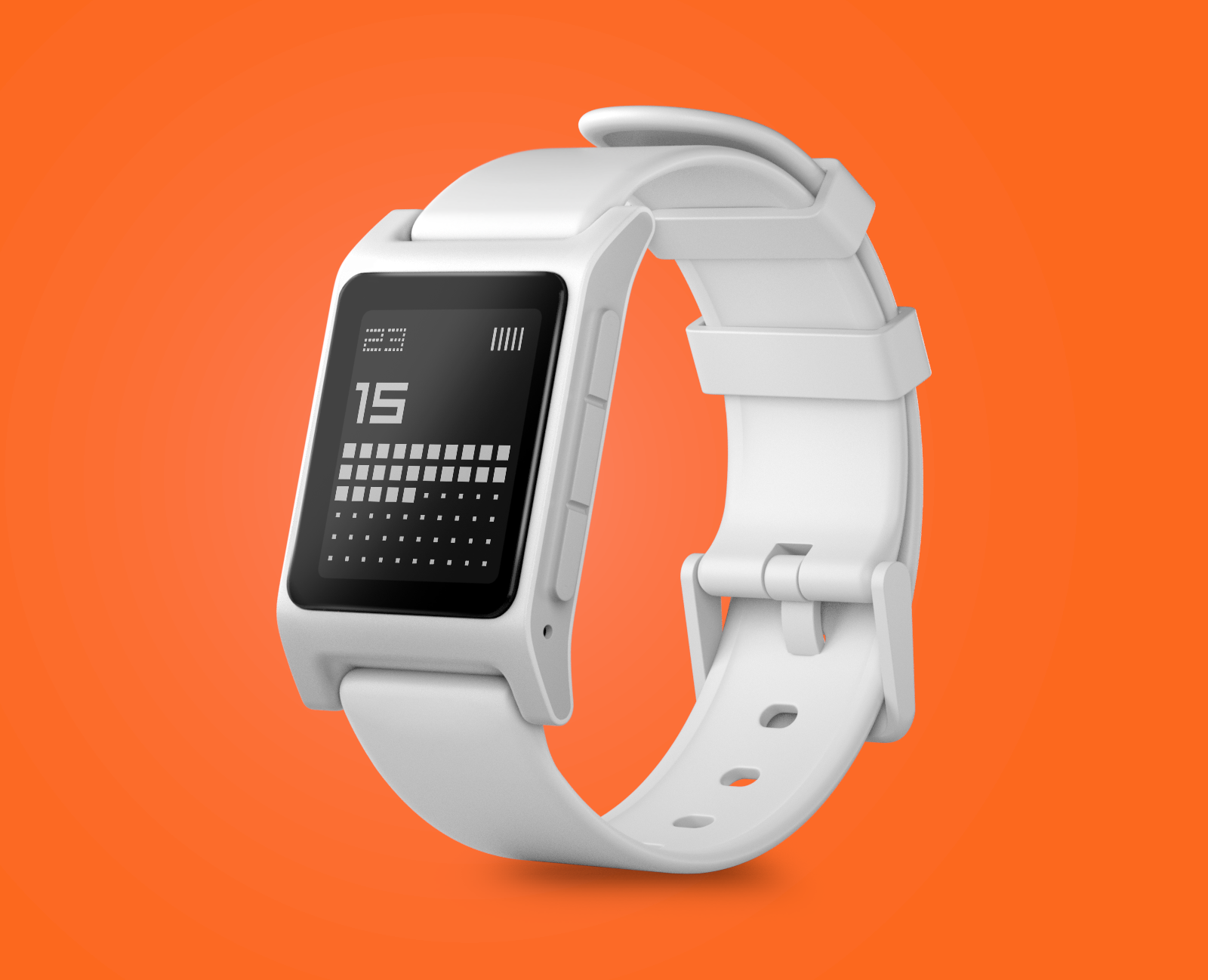 Pebble Core 2 Duo in white.