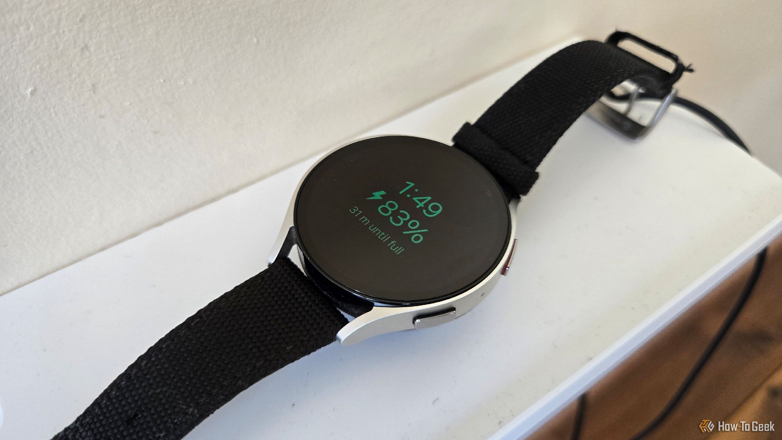 Galaxy Watch 6 charging.