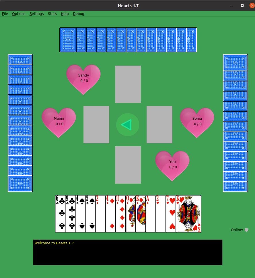 A Linux version of Hearts.