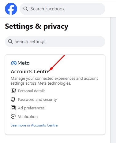 Accounts Centre