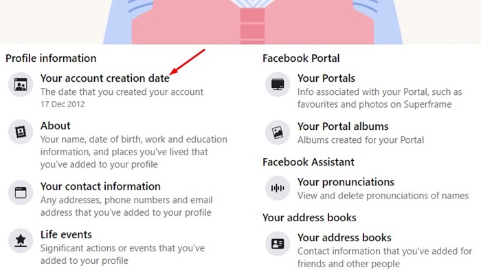 Your Account creation date