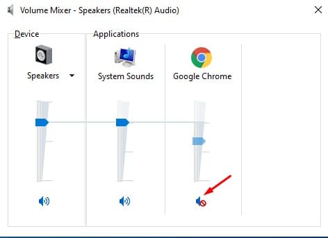 Click on the sound icon as shown below