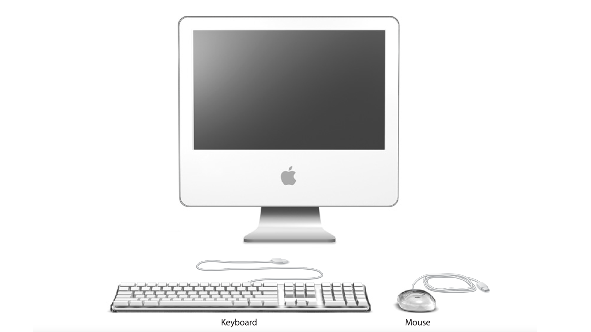 Apple iMac G5 on a white background.-1