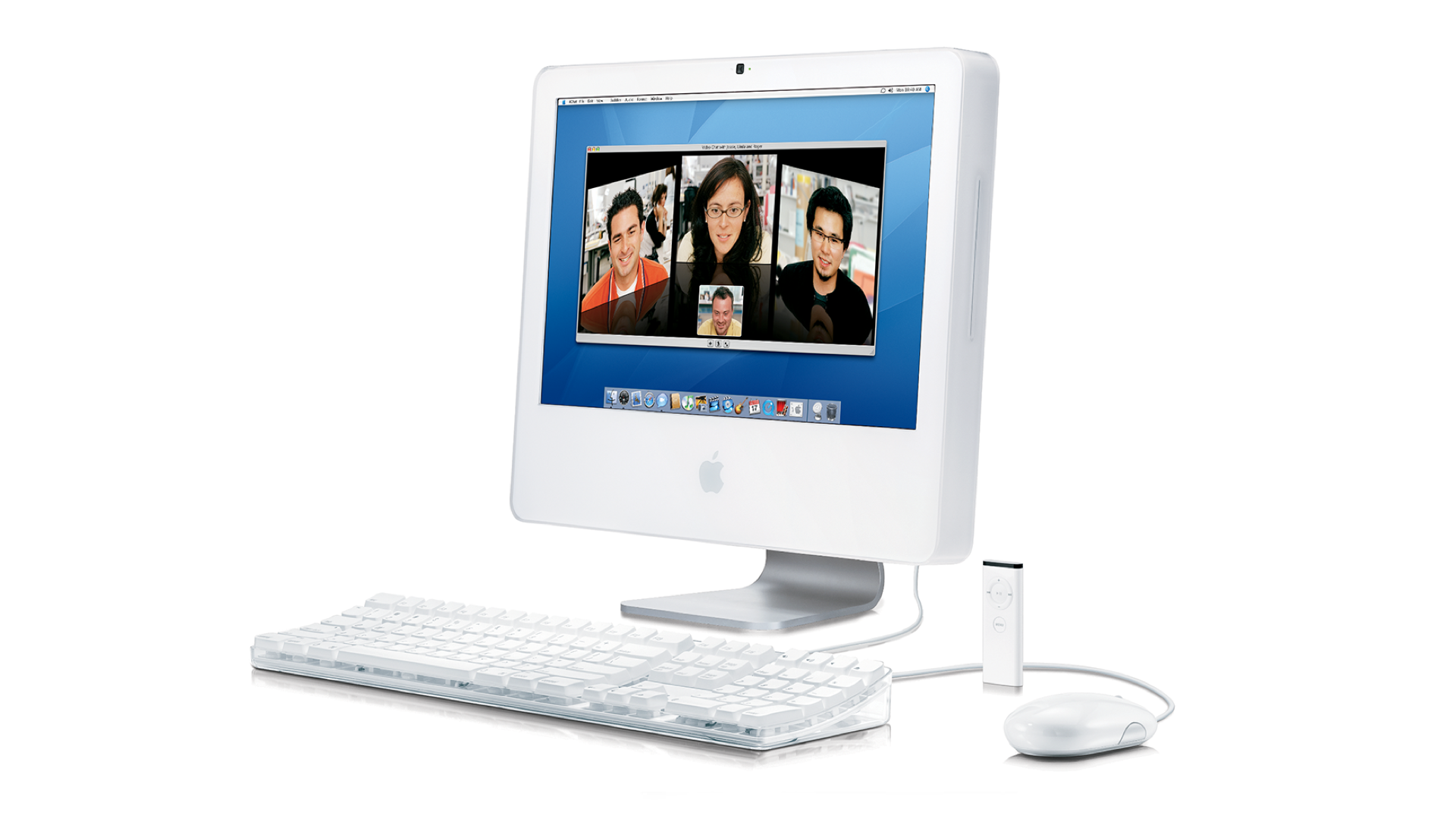 White Polycarbonate Intel iMac on a white background.