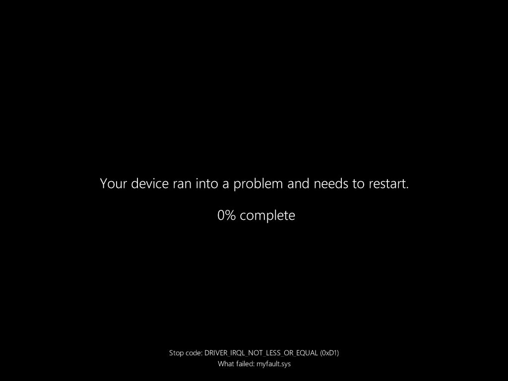 Black screen of death