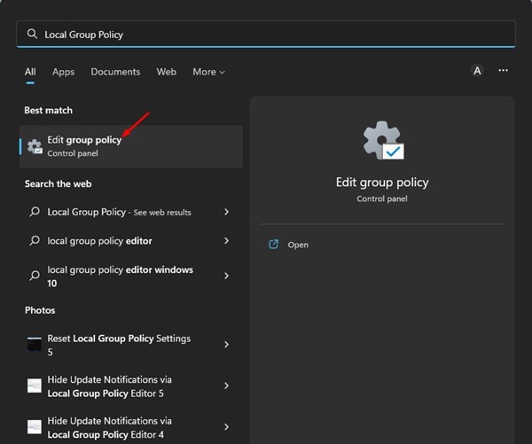 Local Group Policy Editor