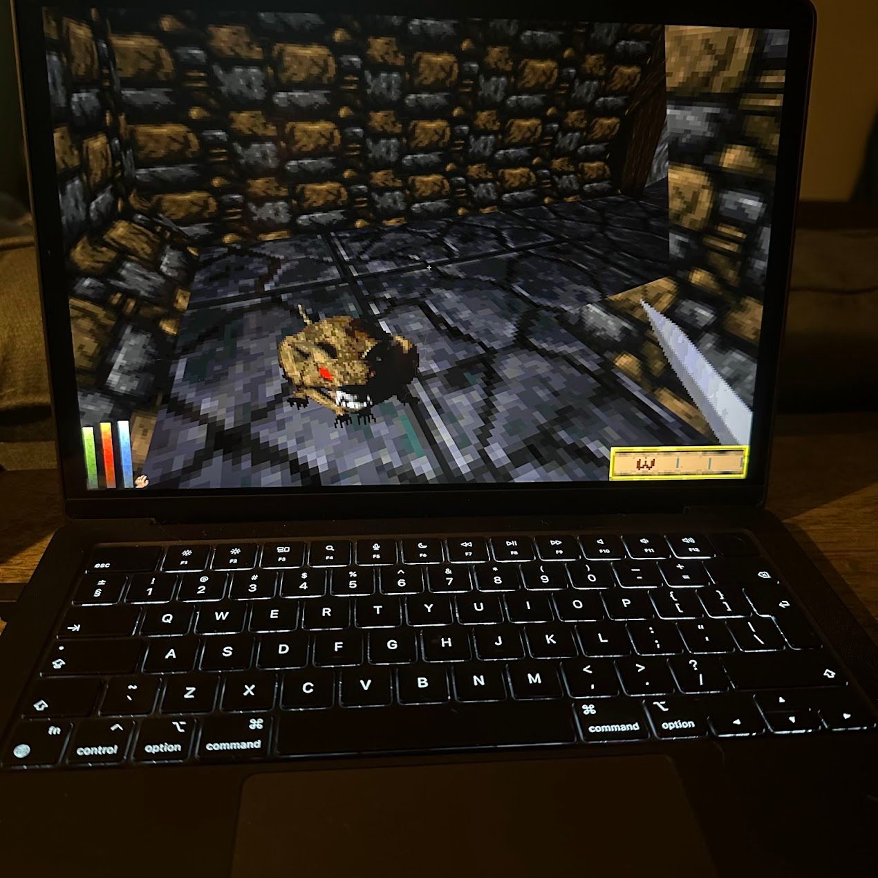 Daggerfall Unity running on a MacBook Pro.