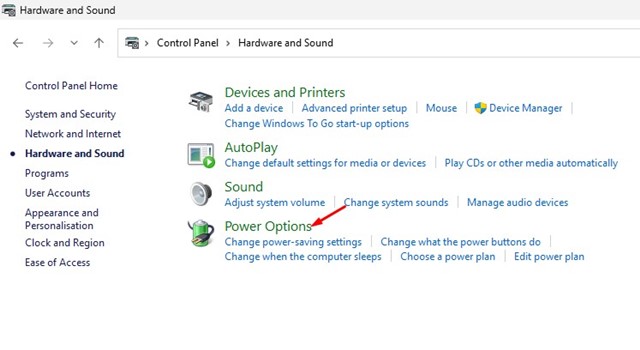 Power Options