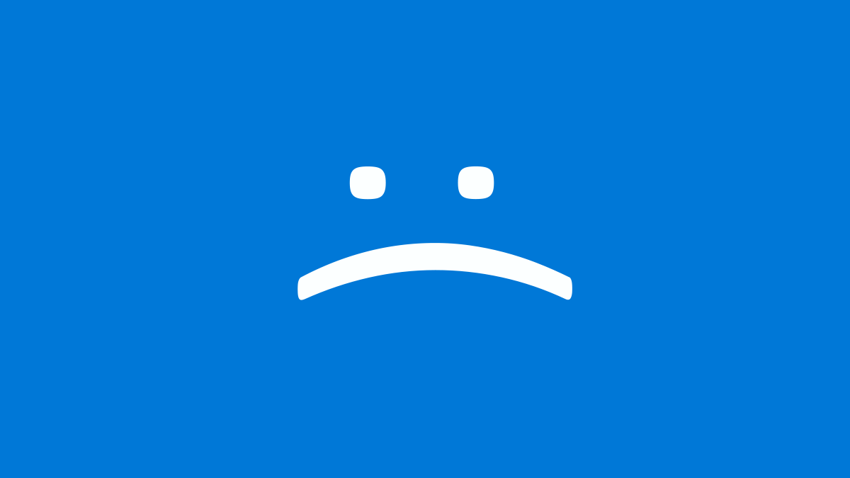 Sad windows BSOD header.