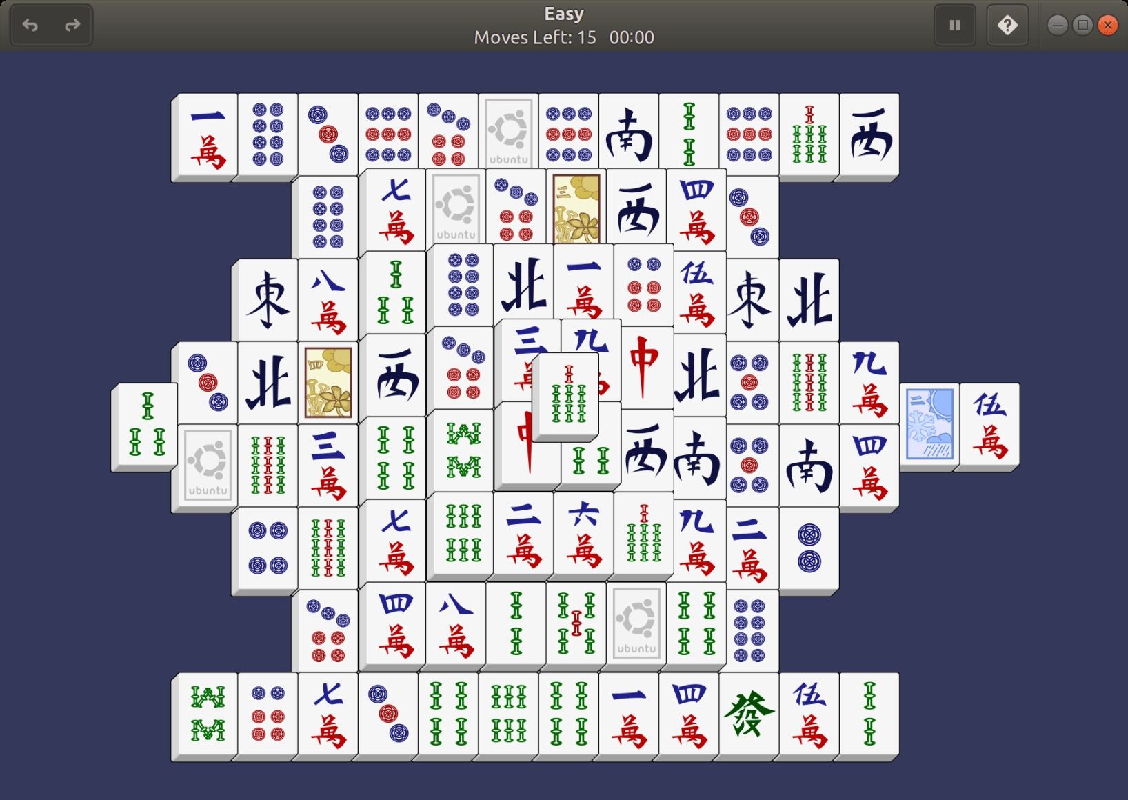Screenshot of GNOME-Mahjong from the Canonical web store.